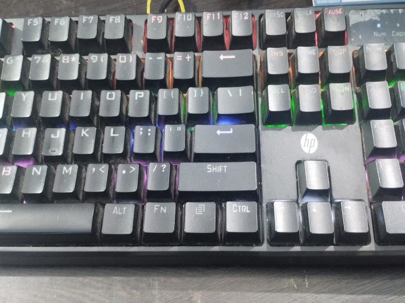 Gaming keyboard with RGB